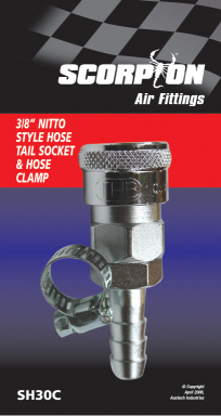 SCORPION - NITTO STYLE 3/8 HOSE COUPLER CARDED 